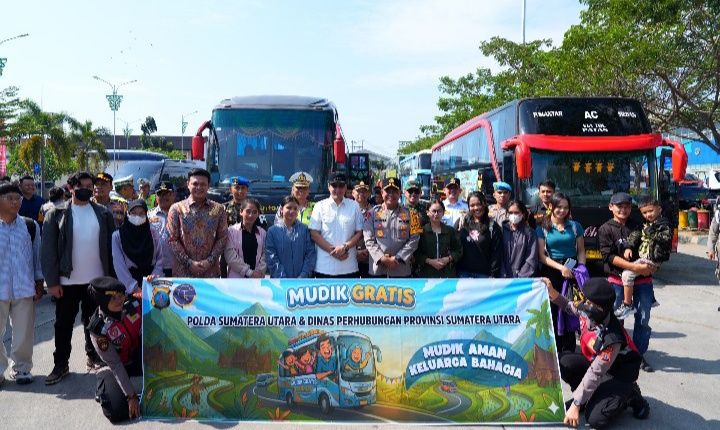 Polda Sumut Berangkatkan 192 Pemudik dalam Program Mudik Gratis Presisi 2026