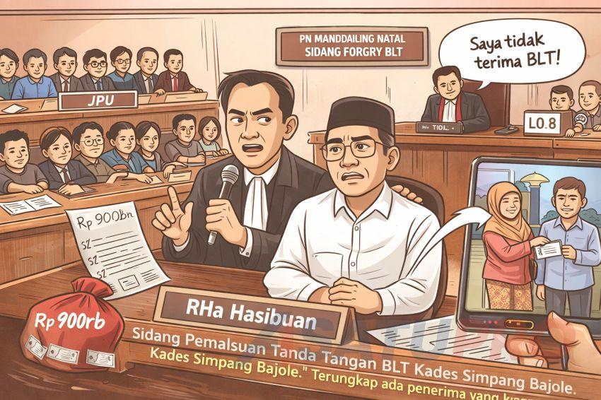 Sidang Dugaan Pemalsuan Tanda Tangan BLT Kades Simpang Bajole, Kuasa Hukum Ungkap Fakta Baru di Persidangan