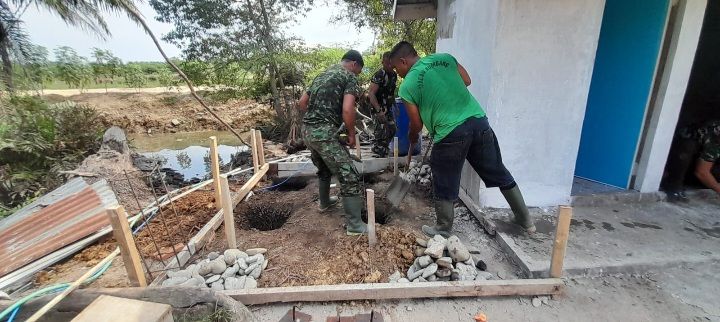 TMMD Ke-128 Hadirkan Air Bersih di Pasar Rawa Gebang