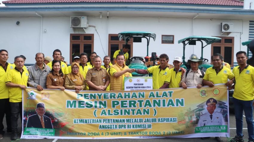 Pemkab Dairi Salurkan 6 Unit Alsintan Bantuan Dari Kementerian Pertanian melalui Jalur Aspirasi Anggota DPR RI