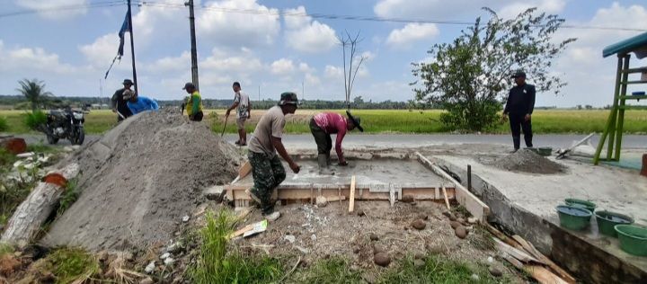 Pra TMMD 128 Kodim 0203/Langkat, Lanjutkan Peningkatan Jalan di Wilayah Desa Pasar Rawa Gebang