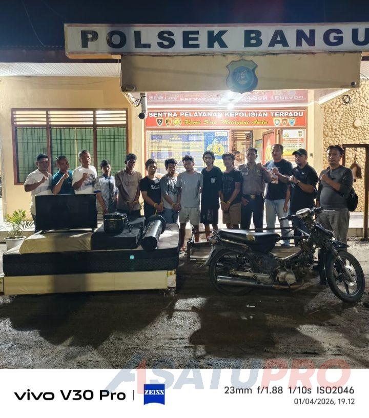 7 Pelaku Spesialis Bobol Rumah di tangkap Polsek Bangun