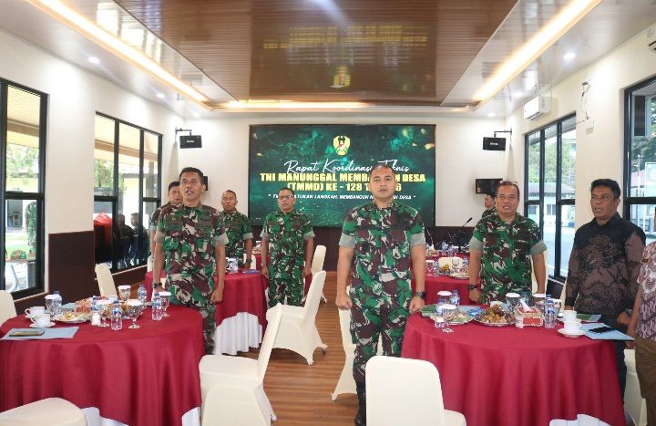Ikuti Rakornis TMMD 128, Dandim 0203/Langkat Siap Bersinergi Wujudkan Pembangunan