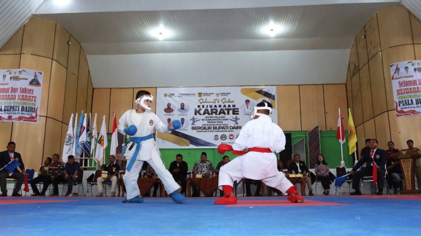 Kejuaraan karate antar Pelajar Se-Kabupaten Dairi Tahun 2026 Memperebutkan Piala Bergilir Bupati Dairi