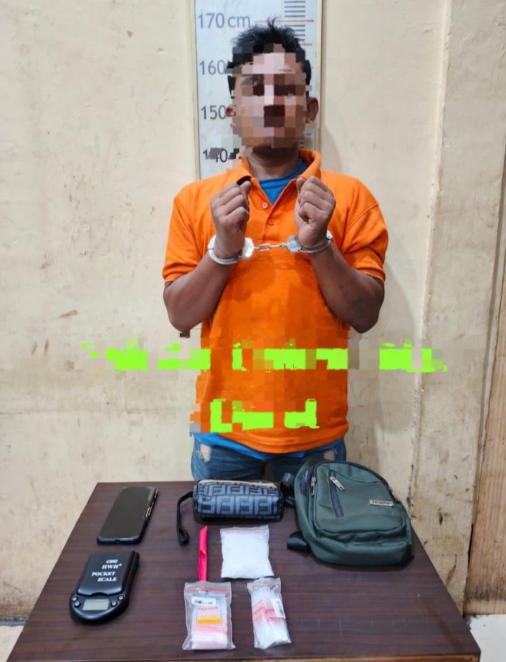 Satresnarkoba Polres Langkat Tangkap Pria Pemilik 64,74 Gram Sabu di Stabat