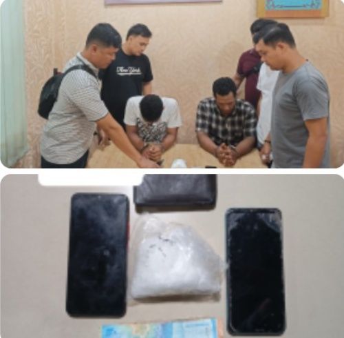 Sat Narkoba Polres Pelabuhan Belawan Gagalkan Peredaran 1 Ons Shabu, 2 Pengedar Ditangkap