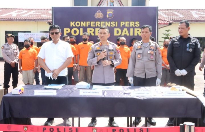 Polres Dairi Paparkan Hasil Ungkap Kasus Narkoba Sejak Bulan Januari, 43 Tersangka Turut Diamankan