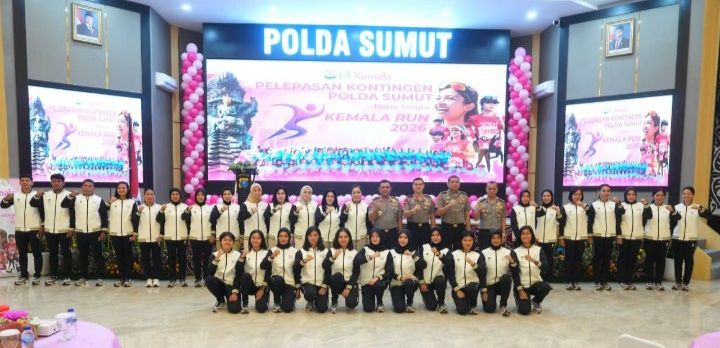 Kapoldasu Lepas Kontingen Kemala Run 2026 ke Bali, Tekankan Sportivitas dan Soliditas Keluarga Besar Polri