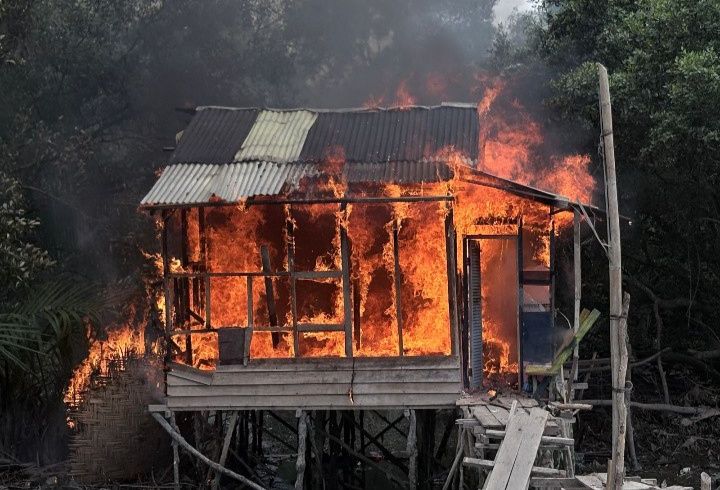 Tim Pomal Kodaeral I Bongkar Gubuk Narkoba Di Belawan