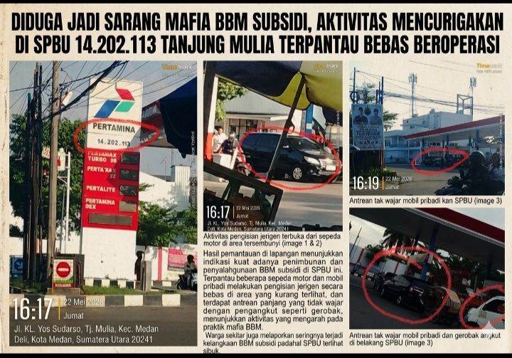 Diduga Jadi Sarang Mafia BBM Subsidi, Aktivitas Mencurigakan di SPBU 14.202.113 Tanjung Mulia Terpantau Bebas Beroperasi