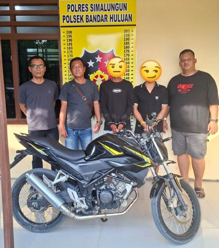 Polsek Bandar Huluan Ringkus Dua Pelaku Pencurian Curanmor