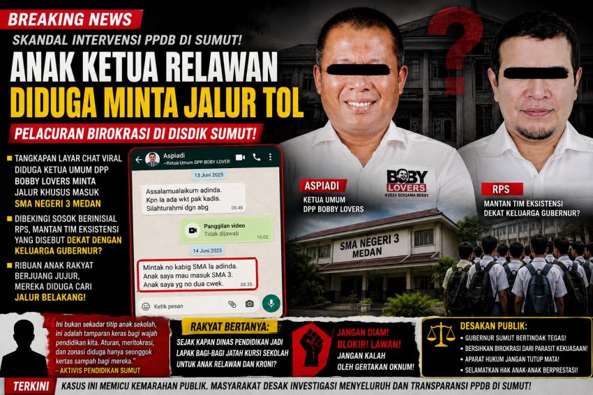 Diduga Titip Anak Masuk SMA Negeri, Nama Ketua Relawan dan Lingkaran Kekuasaan Terseret