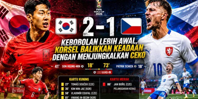 Kebobolan Lebih Awal, Korea Selatan Bangkit dan Jungkalkan Ceko