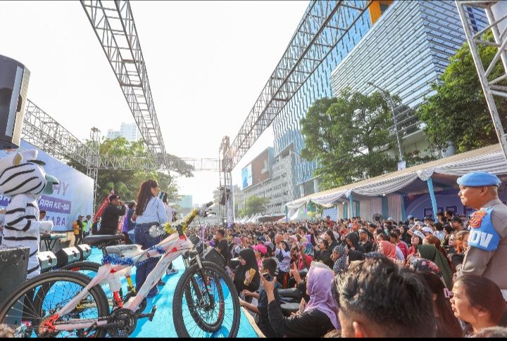 Ribuan Warga Medan Ikuti Kegiatan Dalam Rangka HUT 80 Tahun Bhayangkara Polri di Lapangan Merdeka Medan