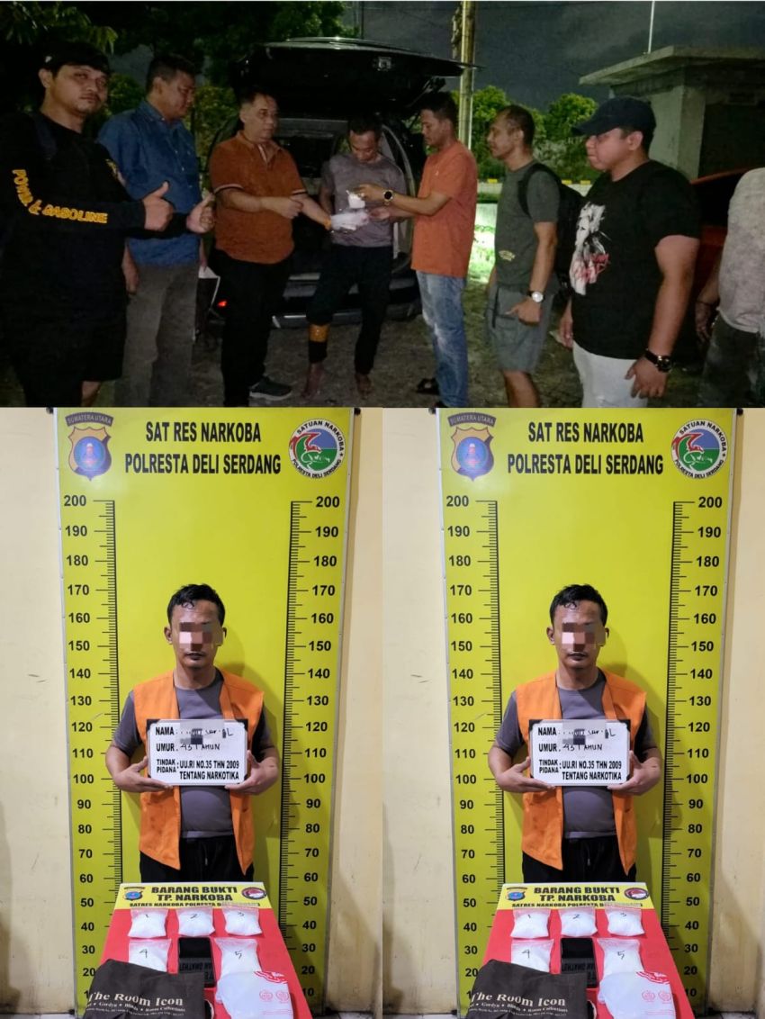 1/2 Kg Sabu Siap Edar di Gagalkan Sat Narkoba Polresta Deli Serdang