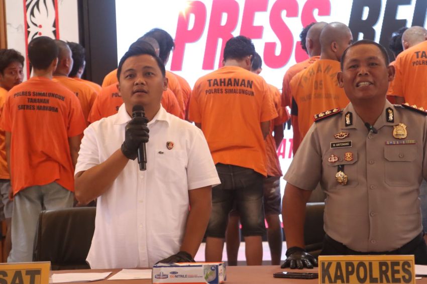 69 Tersangka Terkait Kasus 3 C Dan Perdagangan Satwa Langka di Tangkap Polres Simalungun