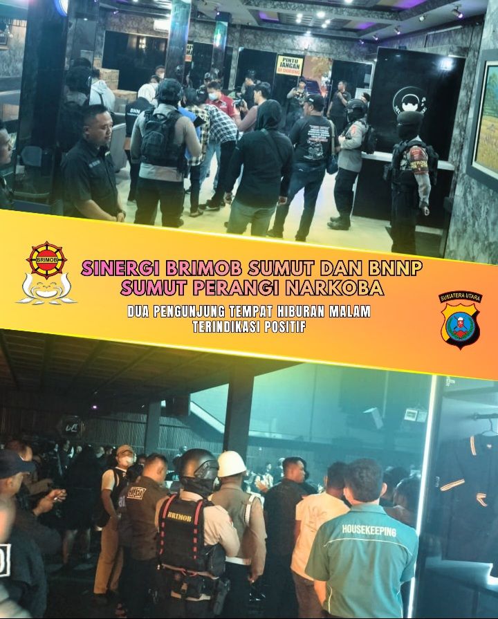 Poldasu dan BNNP Sumut Razia Lokasi Hiburan Malam di Kota Medan
