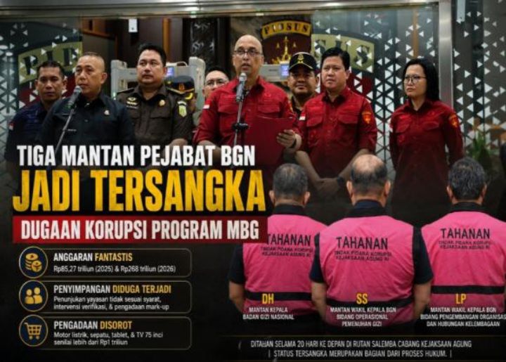 3 Mantan Pejabat BGN Jadi Tersangka!, Kejagung Bongkar Dugaan Korupsi Program MBG Triliunan Rupiah