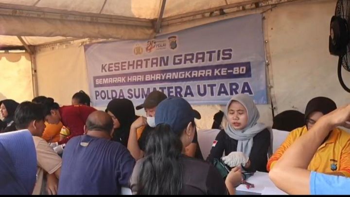 Semarak Bhayangkara ke-80, Poldasu Hadirkan Layanan Sosial dan Kepedulian Kepada Masyarakat
