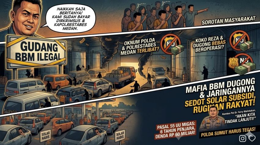 Oknum Mafia BBM Dugong Bebas Beroperasi Sedot Solar, Klaim Sudah &ldquo;Setor&rdquo; ke Dirkrimsus dan Kapolrestabes Medan