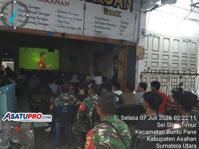 Jajaran Kodim 0208/Asahan Konsisten Gelar Nobar FIFA World Cup 2026 Bersama Masyarakat di Wilayah Binaan