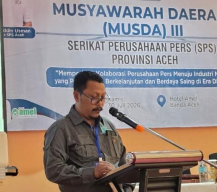 SPS Aceh Kembali Dipimpin Mukhtaruddin Usman Melalui Musda III Kemaren