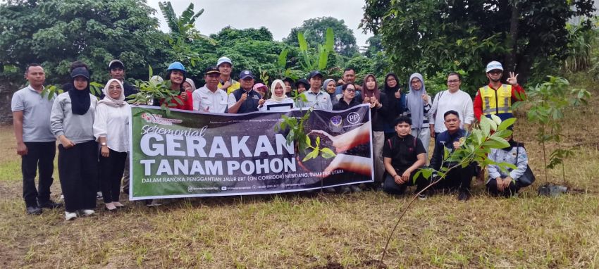 PT PP (Persero) Tbk Gencarkan Gerakan Penanaman 5.000 Pohon, Dukung Pembangunan BRT Mebidang Berwawasan Lingkungan