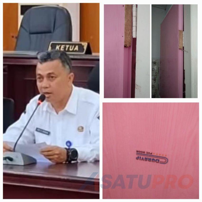 Sekwan Diduga Asbun Soal Proyek Swakelola DPRD Padangsidimpuan,  Jawaban Berubah-ubah Usai Pintu Kamar Mandi Dipotong Agar Muat