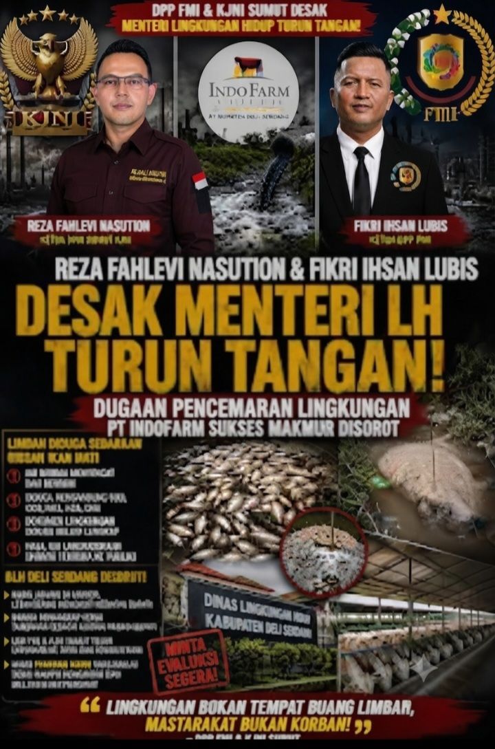 Reza-Fikri Gedor Kementerian, Dugaan Pencemaran PT Indofarm dan Kinerja DLH Jadi Sorotan Keras