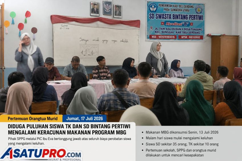 Diduga Puluhan Siswa TK dan SD Swasta Bintang Pertiwi Mengalami Keracunan Usai Mengonsumsi Makanan Program MBG