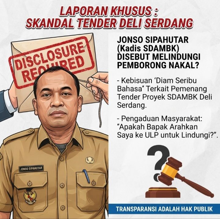 Dugaan Skandal Proyek SDAMBK Deli Serdang, Kadis Janso Sipahutar 'Kabur' dan Lempar Bola ke ULP, KPK Diminta Untuk Turun Tangan!