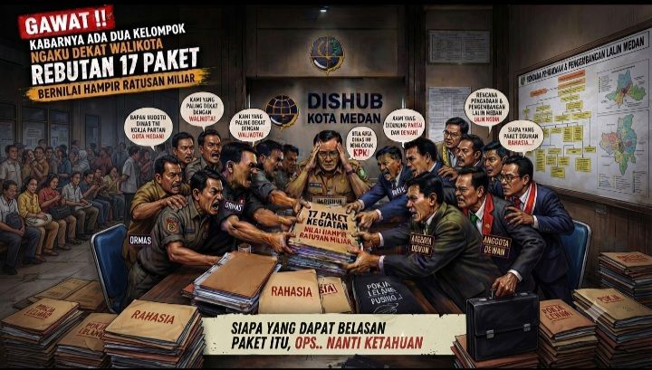 Gawat !! kabarnya Ada Dua Kelompok Ngaku Dekat Walikota Rebutan 17 Paket Bernilai Hampir Ratusan Miliar di Dishub Kota Medan