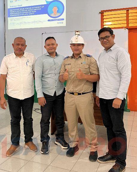 Kabar Baik Bagi Pelaku Sawit, Kini Ada Prototipe Teknologi Helm Pintar Berbasis IoT Karya Mahasiswa ITSI Medan
