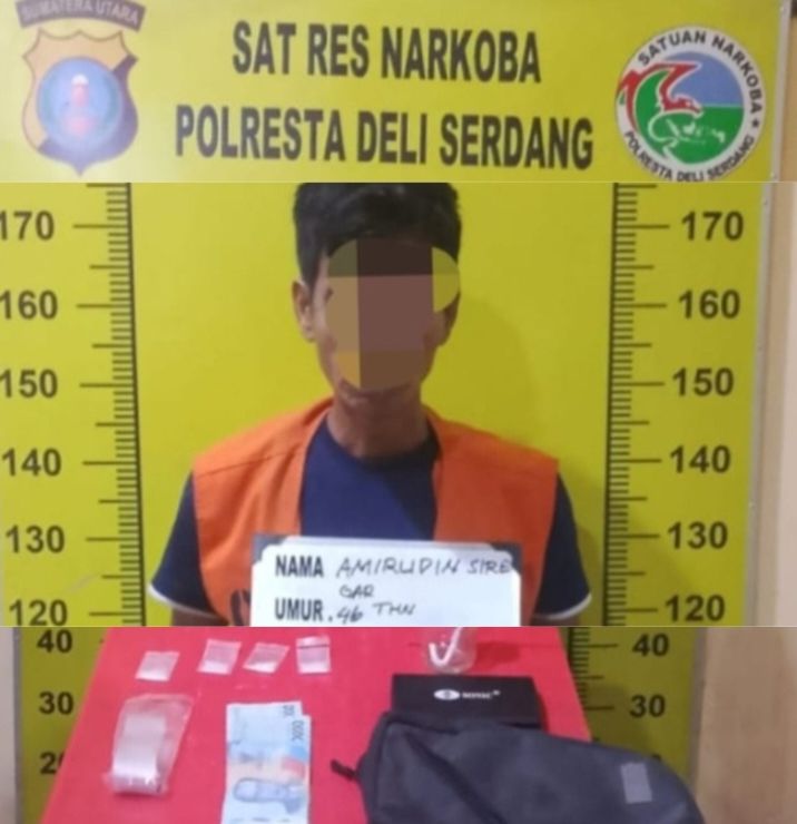 Tak Kenal Lelah Sat Narkoba Polres Deli Serdang Ringkus Pria Pengedar Sabu