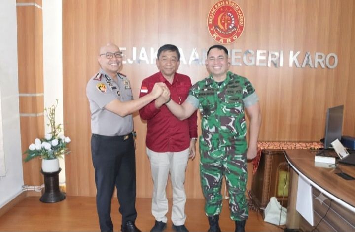 Kapolres Karo, Dandim 0205/TK, dan Kajari Karo Perkuat Sinergitas Penegakan Hukum