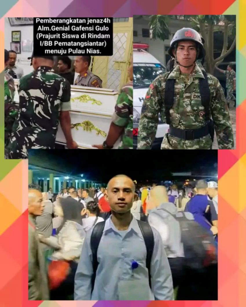 Jenazah Calon Prajurit TNI Rindam I/BB Dipulangkan ke Nias Barat, Danrindam: Penyebab Kematian Masih Diperiksa