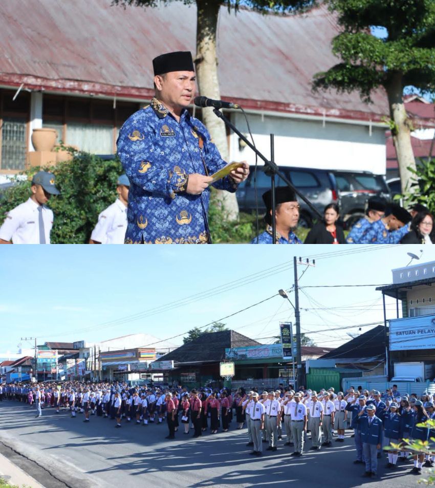 Pimpin Upacara di Hari Anak Nasional, Sekda Dairi Bacakan Amanat Mentri Pemberdayaan Perempuan dan Perlindungan Anak