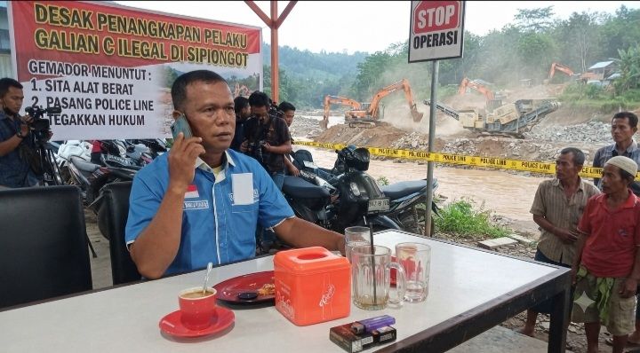 Kangkangi Sidak Pemprovsu! Galian C Ilegal di Sipiongot Kembali Beroperasi, GEMADOR Desak Polisi Tangkap Pelaku