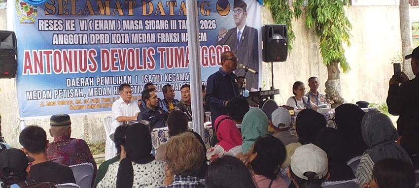 Ribuan Warga Padati Reses Anggota DPRD Kota Medan Antonius Tumanggor, Persoalan Banjir hingga Lampu Jalan Jadi Sorotan Utama