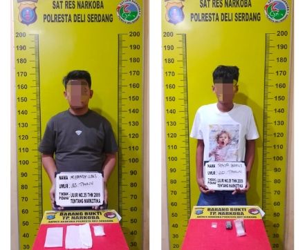 Tak Berkutik! Dua Pengedar Sabu Ditangkap Satresnarkoba Polresta Deli Serdang