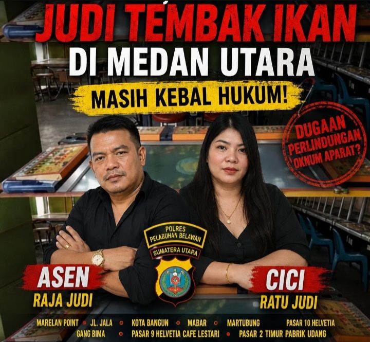 Raja dan Ratu Judi Tembak Ikan di Medan Utara Disorot, Muncul Dugaan Keterlibatan Oknum Aparat