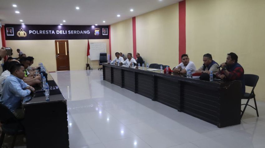 Pertanyakan Titik Rencana Unjuk Rasa, Polresta Deli Serdang Fasilitasi Mediasi Antara K.SPSI AGN dan Pihak Bandara Kualanamu