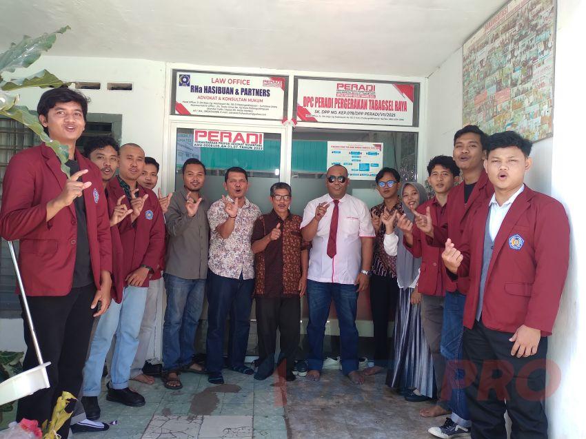 7 Mahasiswa Fakultas Hukum Mulai Magang di DPC Peradi Pergerakan Tabagsel Raya