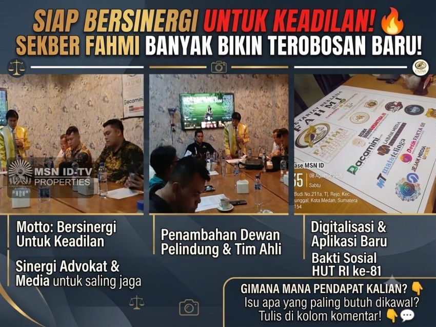 Rapat Ke-2 SEKBER FAHMI: Perkuat Sinergi Advokat dan Media, Siap Bentuk Tim Ahli Hingga Pengembangan Aplikasi