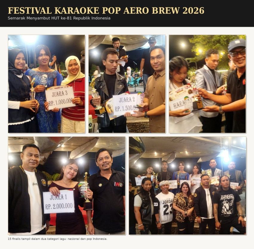 HUT ke-81 RI Makin Meriah! Festival Karaoke Aero Brew Lahirkan Para Juara, Hadiah Puluhan Juta dan Giveaway Banjir