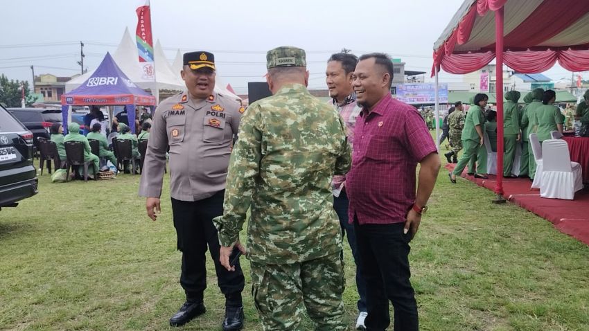 Tingkatkan Sinergitas TNI-Polri, Kapolres Simalungun Hadiri Bazar Murah Peringatan HUT TNI Ke-81 di Rambung Merah