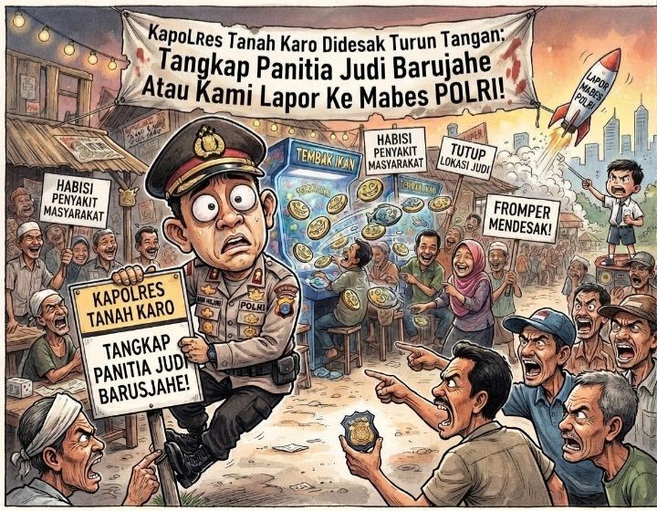 KAPOLRES Tanah Karo Didesak Turun Tangan: Tangkap Panitia Judi Barujahe Atau Kami Lapor Ke Mabes POLRI!