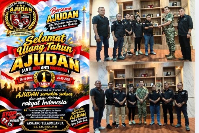 AJUDAN Silaturahmi ke Kodim 0201 Medan, Perkuat Sinergi Berantas Judi dan Narkoba