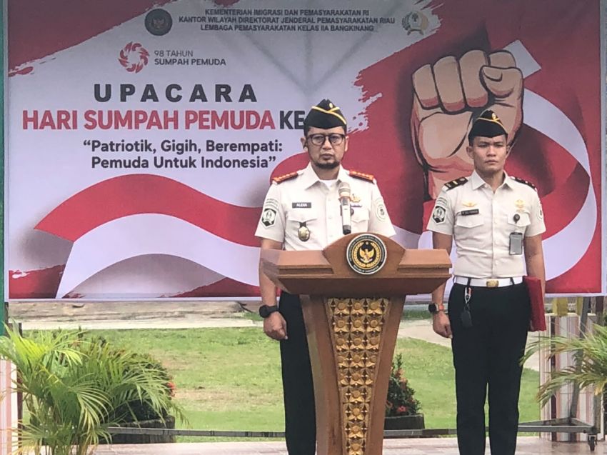 Peringati Hari Sumpah Pemuda Ke-98, Lapas Bangkinang Perkuat Semangat Persatuan dan Pengabdian