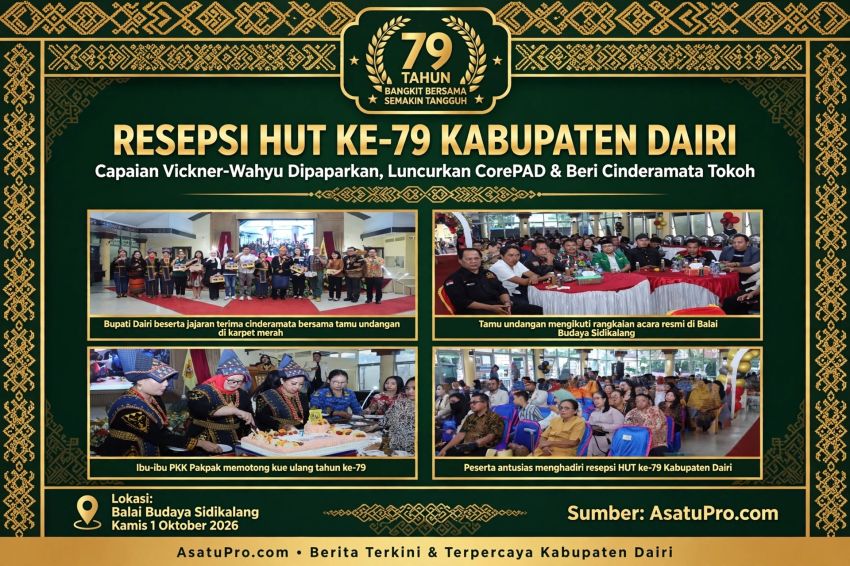 Resepsi HUT ke-79 Dairi: Capaian Kepemimpinan Vickner - Wahyu Dipaparkan, Ajak Pemuda Jadi Penggerak Pembangunan
